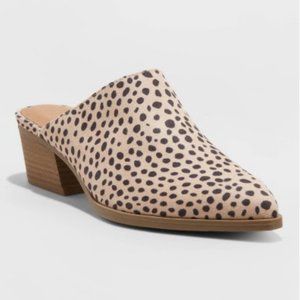 Target - Tobi Leopard Print Heeled Mules - Universal Thread - Brown 8.5